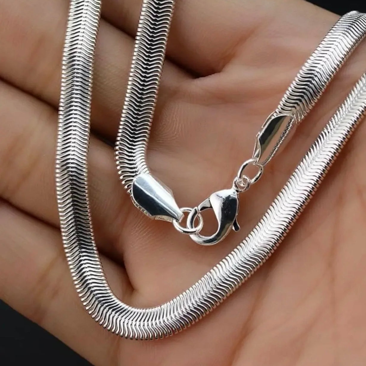 Stylish Silver Snake Chain