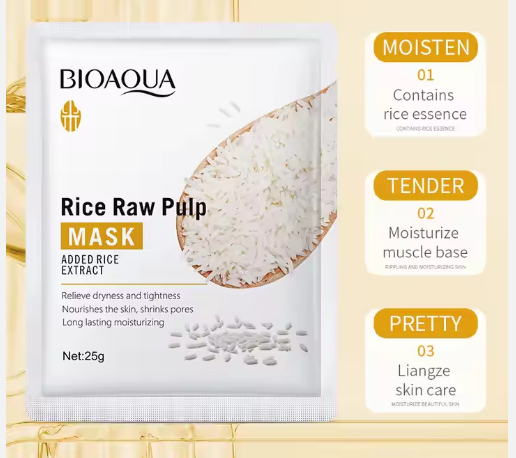 BIOAQUA Rice Raw Face Mask Sheet